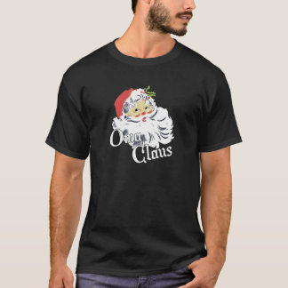 Funny Santa Oma Claus Snowflake Leopard Chr T-Shirt