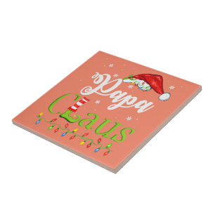 Funny Santa Papa Claus Weihnachts-Matching-Familie Fliese