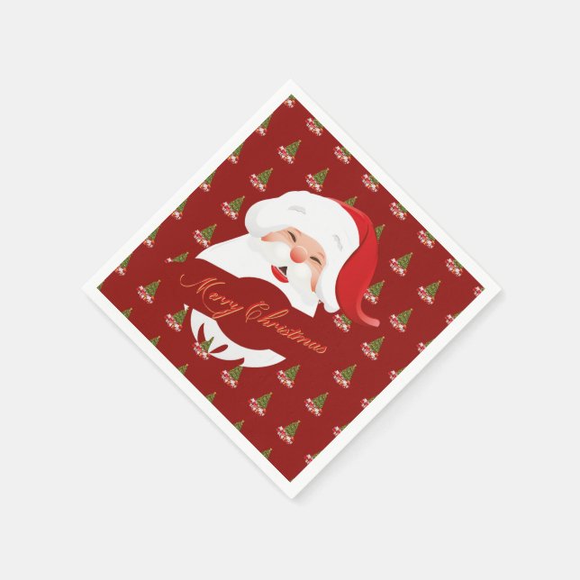 Funny Santa - Paper Napkins Serviette (Ecke)
