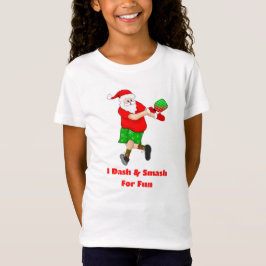 Funny Santa Playing Pickleball I Dash & Smash Spaß T-Shirt