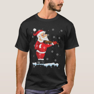 Funny Santa Playing Violin Violine Violin T-Shirt
