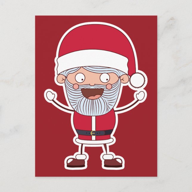 Funny Santa Postcard Postkarte (Vorderseite)
