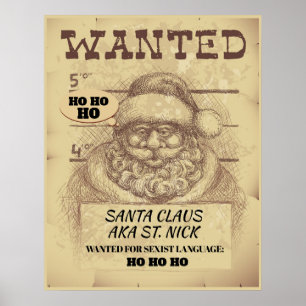 Funny Santa Poster