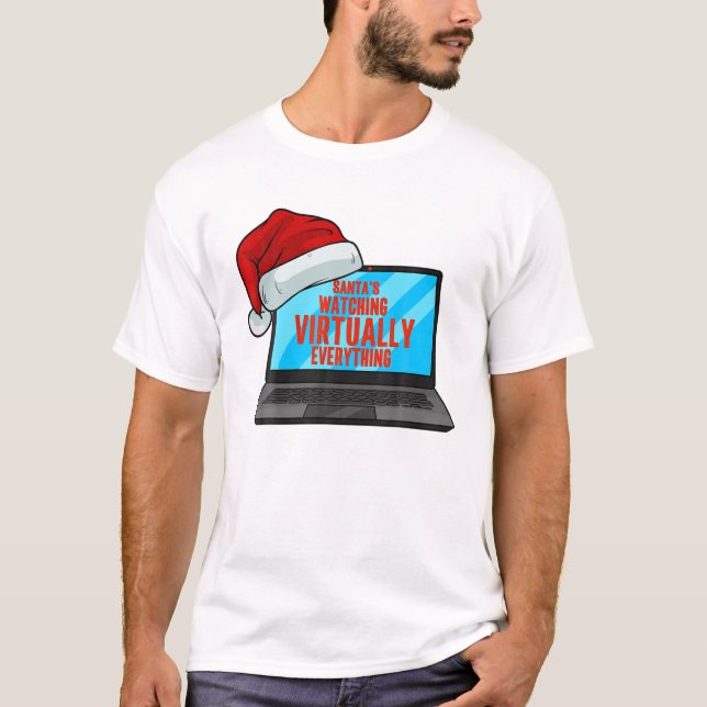 Funny Santa Quote Weihnachts Virtual Learning Quar T-Shirt (Vorderseite)
