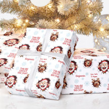 Funny Santa Reindeers Name Text Weihnachten