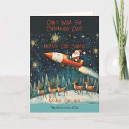 Funny Santa Retro Weihnachts-Weihnachtskarte Feiertagskarte