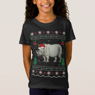 Funny Santa Rhinoceros Xmas Geschenk Ugly Rhino Ch T-Shirt