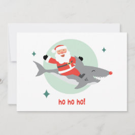 Funny Santa Riding A Shark