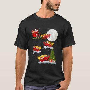 Funny Santa Riding Hermit Crab Christmas Lighting T-Shirt