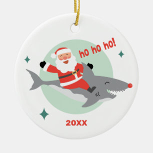 Funny Santa Rive Keramik Ornament