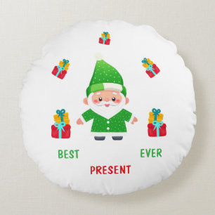 Funny Santa Rundes Kissen