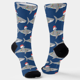 Funny Santa Shark Weihnachten Socken