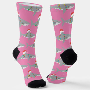 Funny Santa Shark Weihnachten Socken