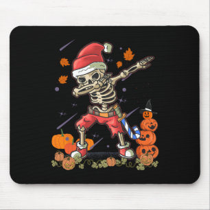 Funny Santa Skeleton Dabbing Halloween Kostümspass Mousepad