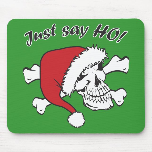 Funny Santa Skull Mousepad (Vorne)