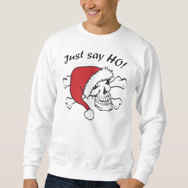 Funny Santa Skull Sweatshirt (Vorderseite)