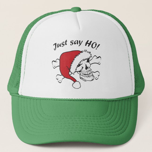 Funny Santa Skull Truckerkappe (Vorderseite)
