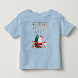 Funny Santa, Snowman, Reindeer Frohe Weihnachten Kleinkind T-shirt