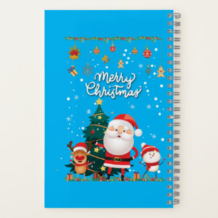 Funny Santa, Snowman, Reindeer Frohe Weihnachten Notizbuch