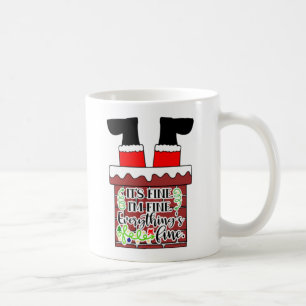 Funny Santa Stuck in Chimney Weihnachten Spaß Kaffeetasse