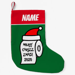 Funny Santa Toilettenpapier Rolle Quarantäne 2021 Kleiner Weihnachtsstrumpf