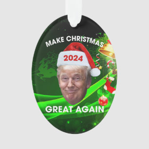 Funny Santa Trump 2024 Weihnachten wieder großarti Ornament