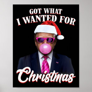 Funny Santa Trump Bubble Gum Got, wofür ich Gewoll Poster