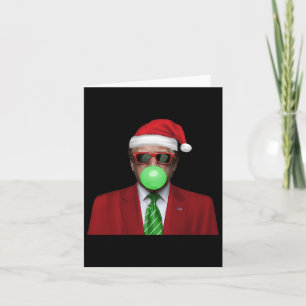 Funny Santa Trump Bubble Gum Make Christmas Great Karte