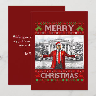 Funny Santa Trump frohe Weihnachten Ugly Xmas