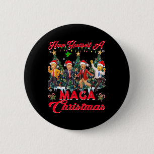 Funny Santa Trump haben Sie ein frohes Weihnachtsf Button