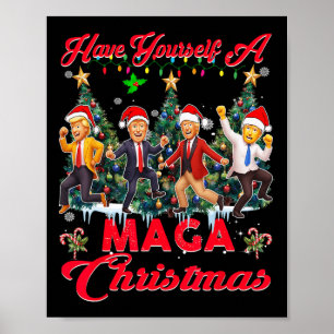 Funny Santa Trump haben Sie ein frohes Weihnachtsf Poster