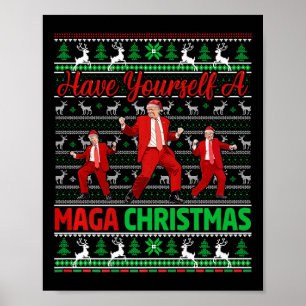 Funny Santa Trump haben Sie ein frohes Weihnachtsf Poster