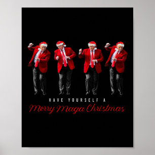 Funny Santa Trump haben Sie ein frohes Weihnachtsf Poster