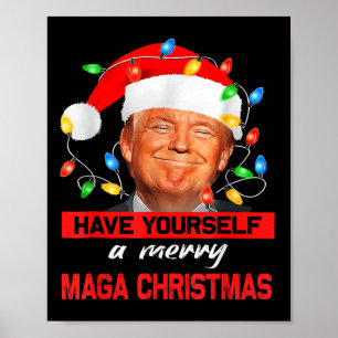 Funny Santa Trump haben Sie ein frohes Weihnachtsf Poster