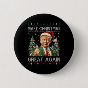 Funny Santa Trump macht Weihnachten wieder großart Button