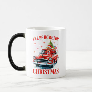 Funny Santa Trump Riding Red Truck Frohe Weihnacht Verwandlungstasse
