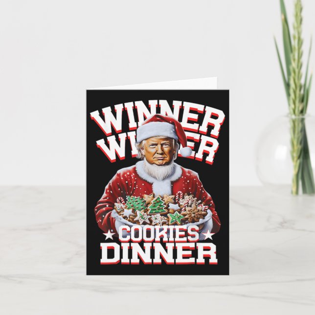 Funny Santa Trump Weihnachts Gewinner Cookies Karte (Vorderseite)