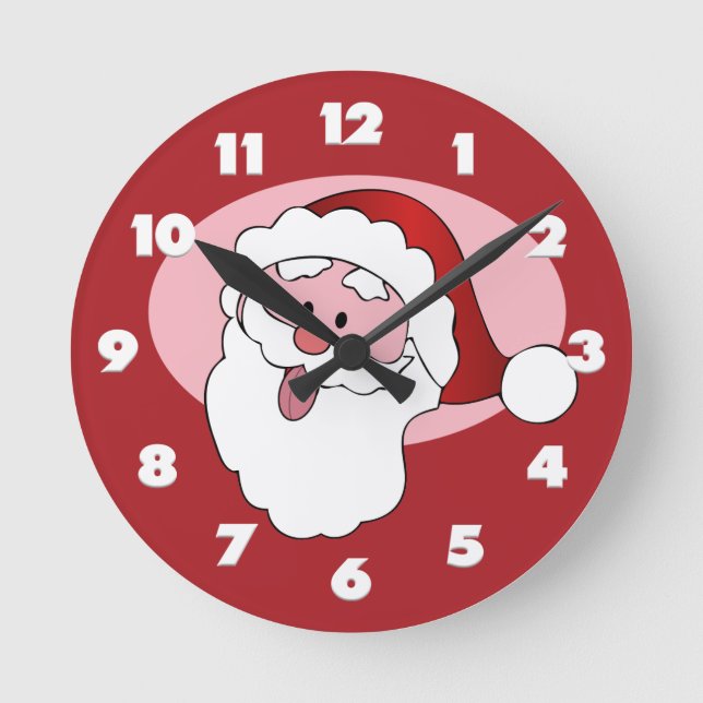 Funny Santa Wall Uhr (Vorderseite)