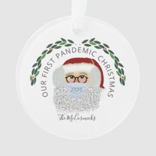 Funny Santa Wear Gesichtsmaske Covid Personalisier Ornament