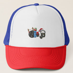 Funny Santa Weightlift Dumbells Gym Weihnachten Truckerkappe