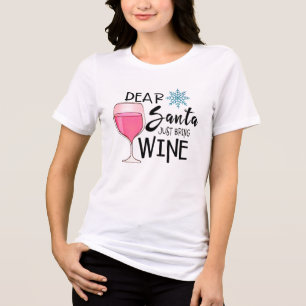 Funny Santa Wine Shirt - Weihnachten T-Shirt trink