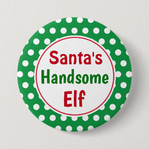 Funny Santa's ansprechendes Elf Weihnachtsgeschenk Button