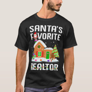 Funny Santas Favorite Realtor Anwesen Agent Christ T-Shirt