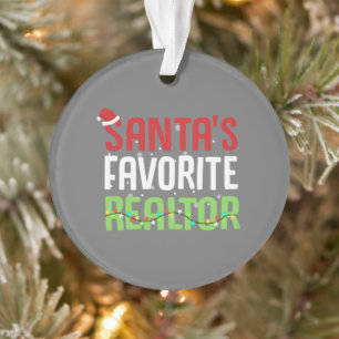 Funny Santa's Lieblings-Realtor-Anwesen Agent Xmas Ornament