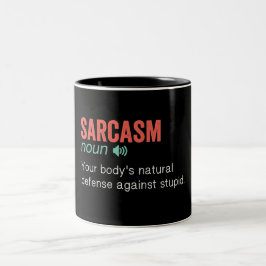 Funny Sarcasm Definition Zweifarbige Tasse