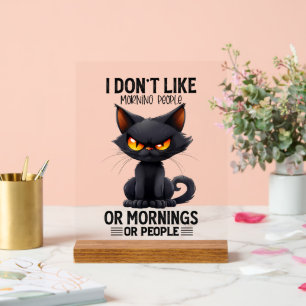 Funny sarcasme chat matin mot art