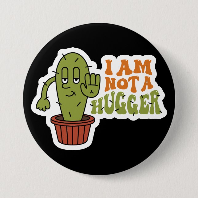 Funny Sarcastic Cactus Button (Vorderseite)