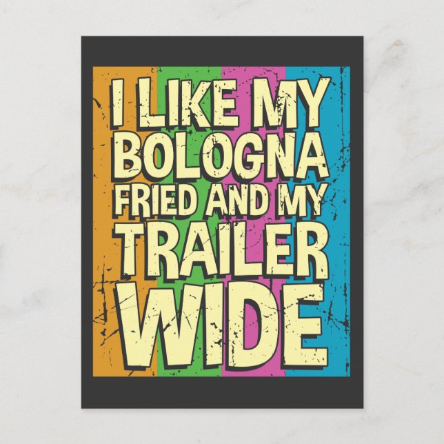 Funny Sarcastic Camper - Redneck Camping Postkarte (Vorderseite)