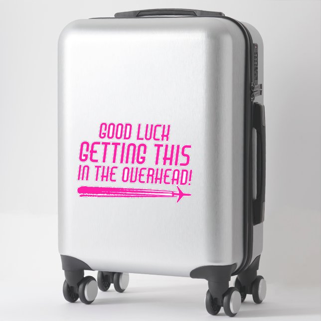 Funny Sarcastic Carry on Baggage Air Steward Quote Aufkleber (Koffer)