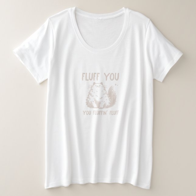 Funny Sarcastic Cat Große Größe T-Shirt (Design vorne)